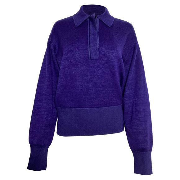 Isabel Marant Heron Collared Sweater in Purple Wool - Picture 1 of 6
